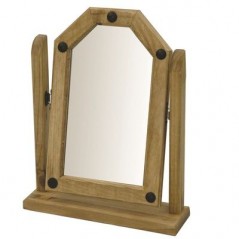 DC Corona Vanity Mirror Waxed Pine